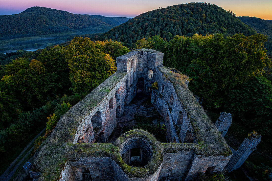 Sunrise at Gräfenstein Castle, Rhineland-Palatinate, Germany