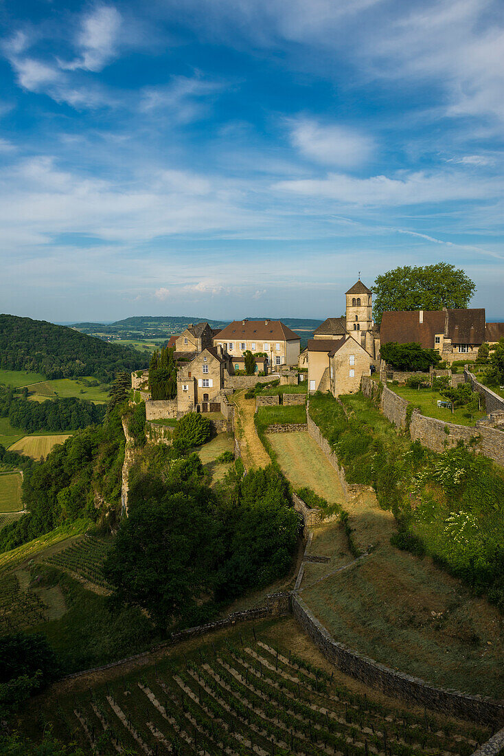 Chateau-Chalon, Plus beaux villages de France, Departement Jura, Bourgogne-Franche-Comté, Frankreich