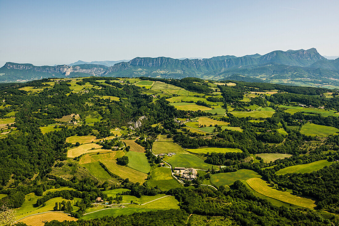 Landscape near Bourdeaux, Drôme department, Auvergne-Rhône-Alpes, Provence, France