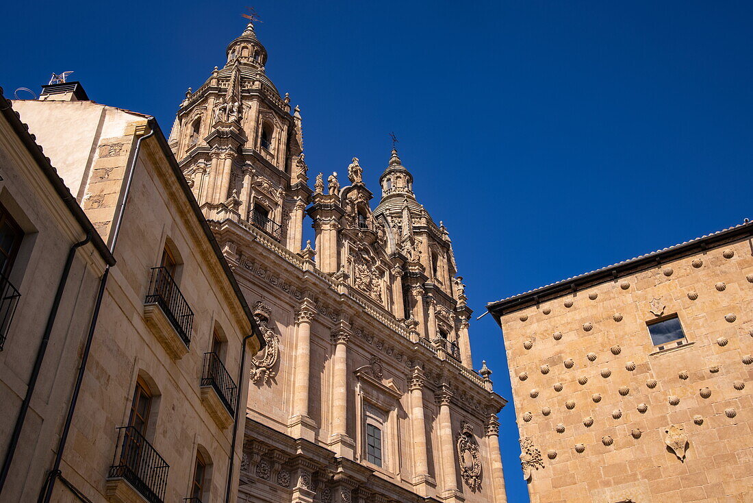 Salamanca Clerecia Kirche und Muschelhaus Casa de Las Conchas, Salamanca, Castilla y Leon, Spanien, Europa