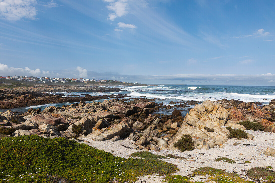 South Africa, Rocky coastline and blue sky