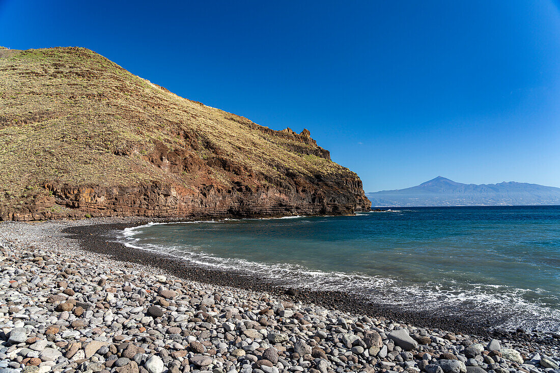 Der Strand Playa Avalo bei der Hauptstadt San Sebastián de La Gomera, La Gomera, Kanarische Inseln, Spanien