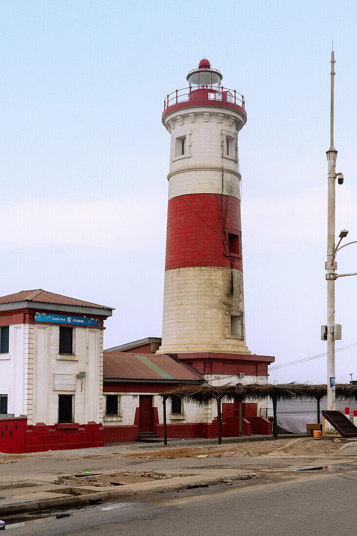 Jamestown Lighthouse in Jamestown in Accra in der Greater Accra Region im Süden von Ghana in Westafrika