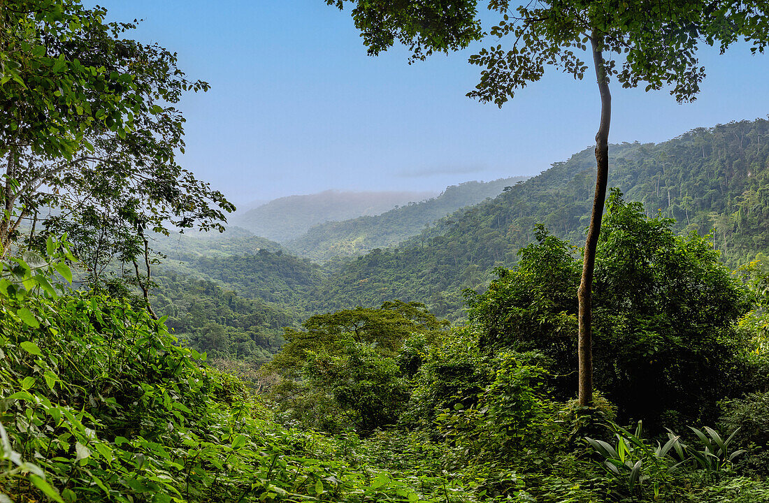 Afadzado mountain landscape at Ho in the Volta Region of eastern Ghana in West Africa