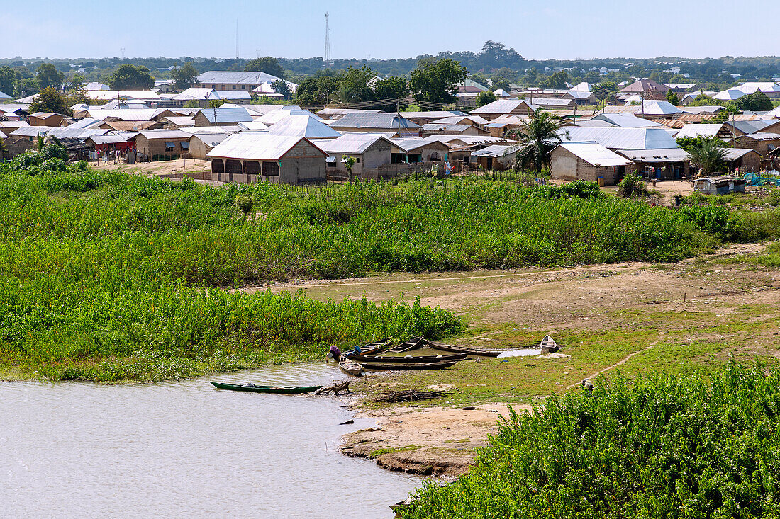 Buipe on the Black Volta in the Savannah Region of northern Ghana in West Africa