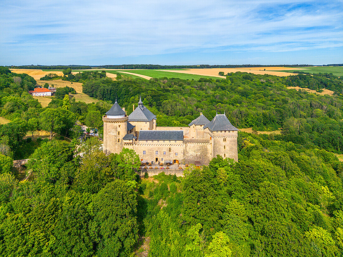 Chateau Malbrouck in Manderen, Moselle, Lorraine, Grand Est, Alsace-Champagne-Ardenne-Lorraine, France