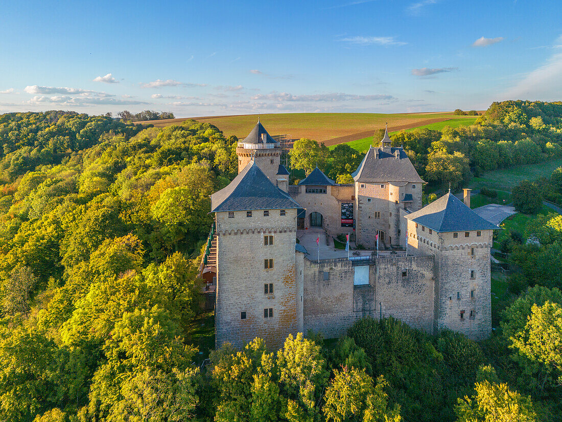 Chateau Malbrouck in Manderen, Moselle, Lorraine, Grand Est, Alsace-Champagne-Ardenne-Lorraine, France