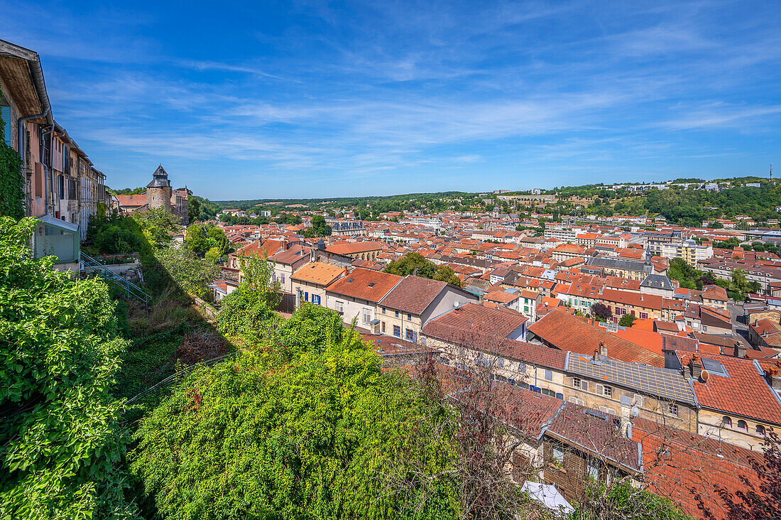 View over Bar-le-Duc with the clock tower, Meuse, Lorraine, Grand Est, Alsace-Champagne-Ardenne-Lorraine, France