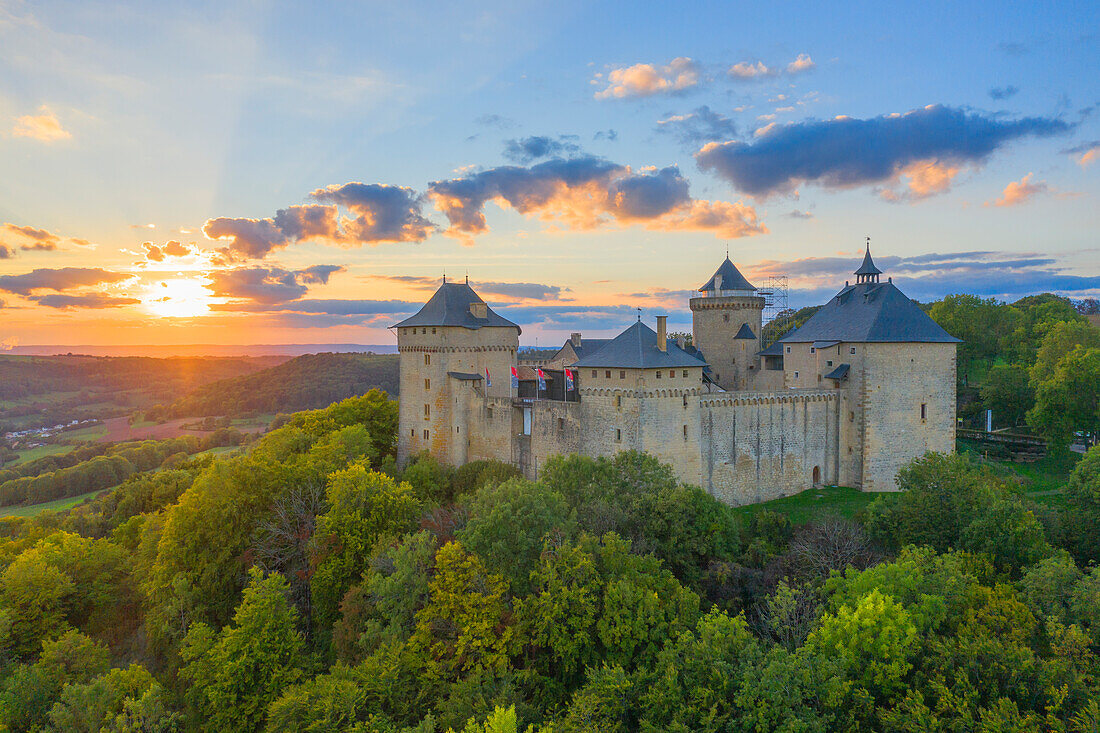 Chateau Malbrouck in Manderen, Moselle, Lorraine, Grand Est, Alsace-Champagne-Ardenne-Lorraine, France