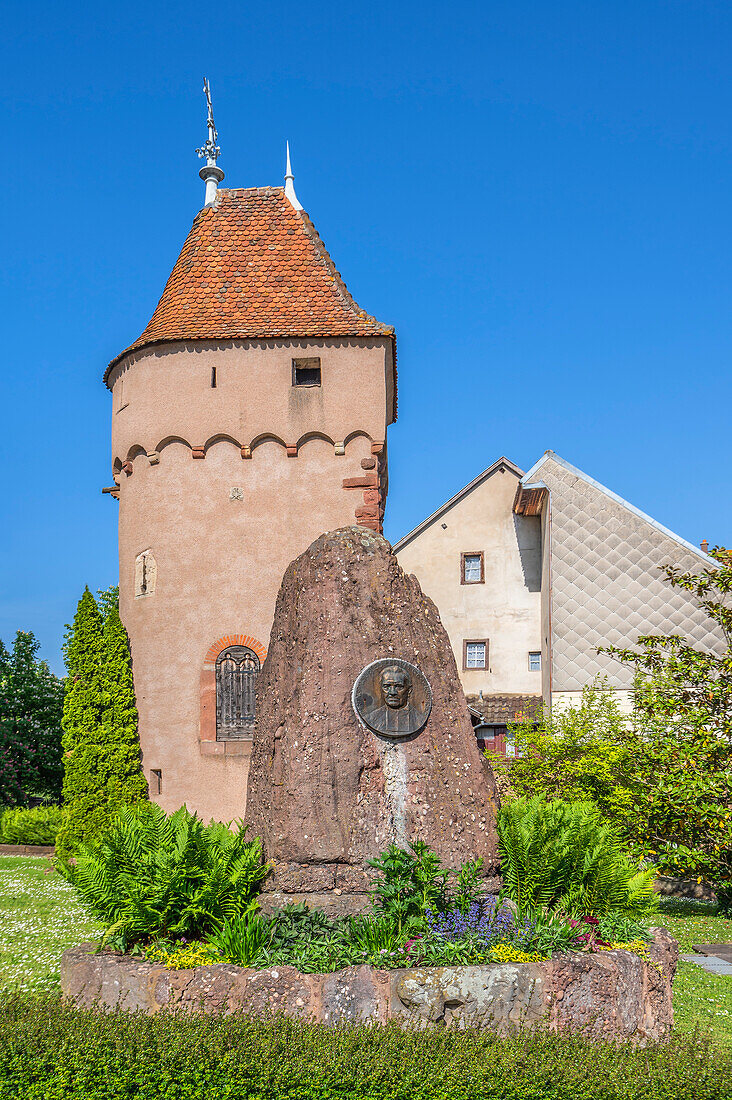 Tour d'enceinte in Obernai, Oberehnheim Bas-Rhin, Route des Vins d'Alsace, Elsässer Weinstraße, Grand Est, Frankreich