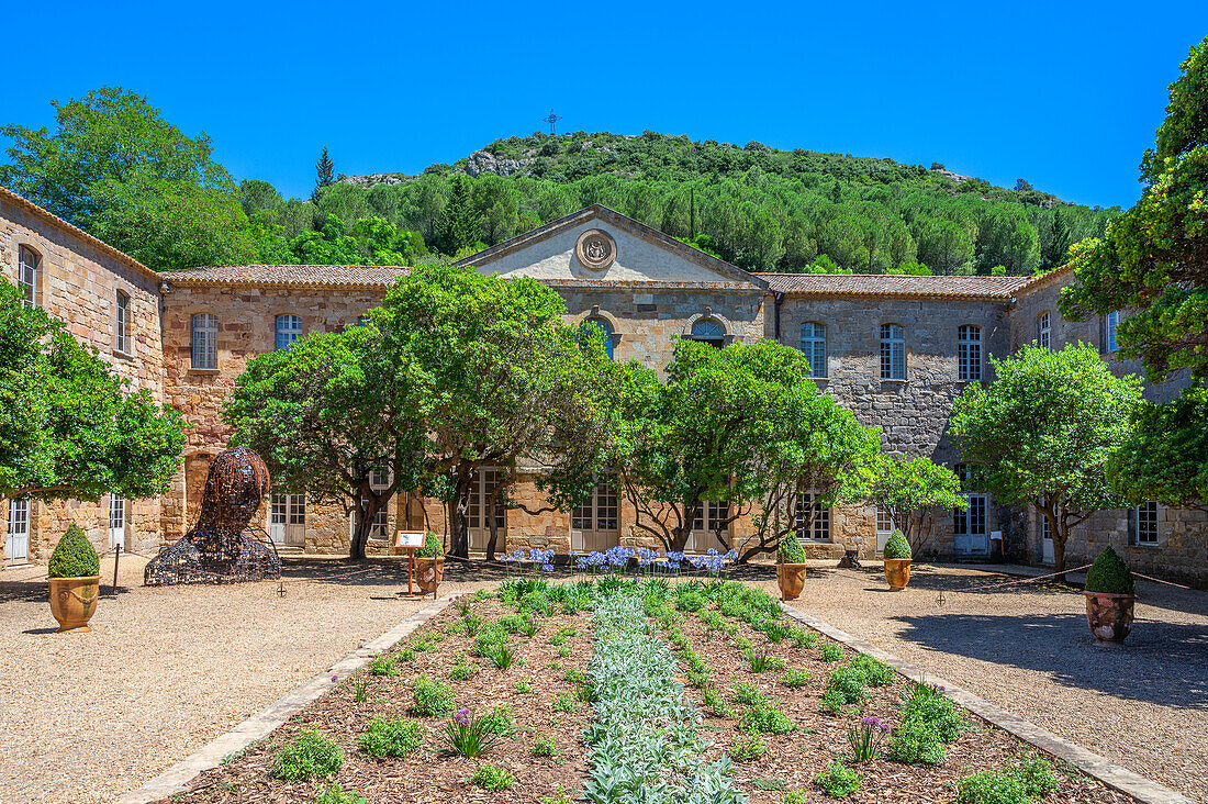 Sainte-Marie de Fontfroide Abbey, Narbonne Aude, Languedoc-Roussillon, Occitanie, Languedoc-Roussillon-Midi-Pyrénées, France