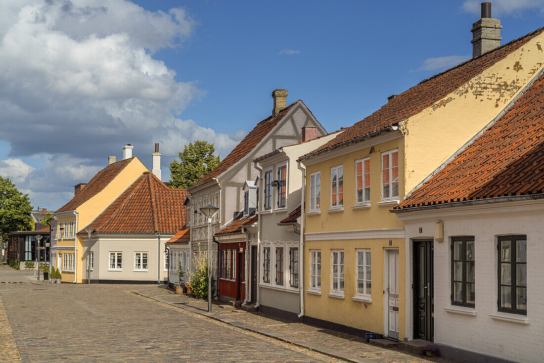 Houses in the old town of Odense, Funen Island, Southern Denmark, Denmark