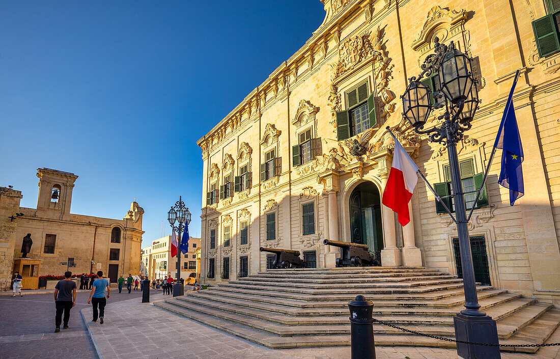 In front of the Grand Master's Palace in Valletta, Malta, Europe