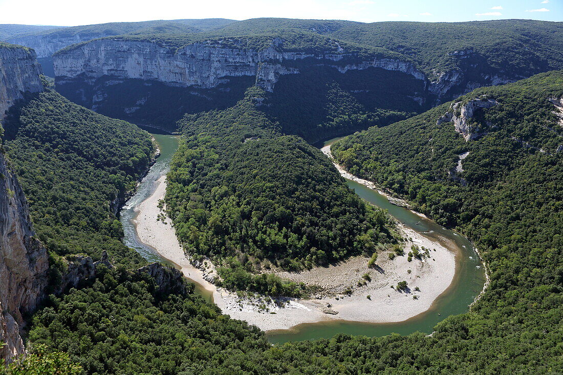 Cirque de la Madeleine seen from the Balcon des Templiers, Gorges de l'Ardeche, Gard, Occitanie, France