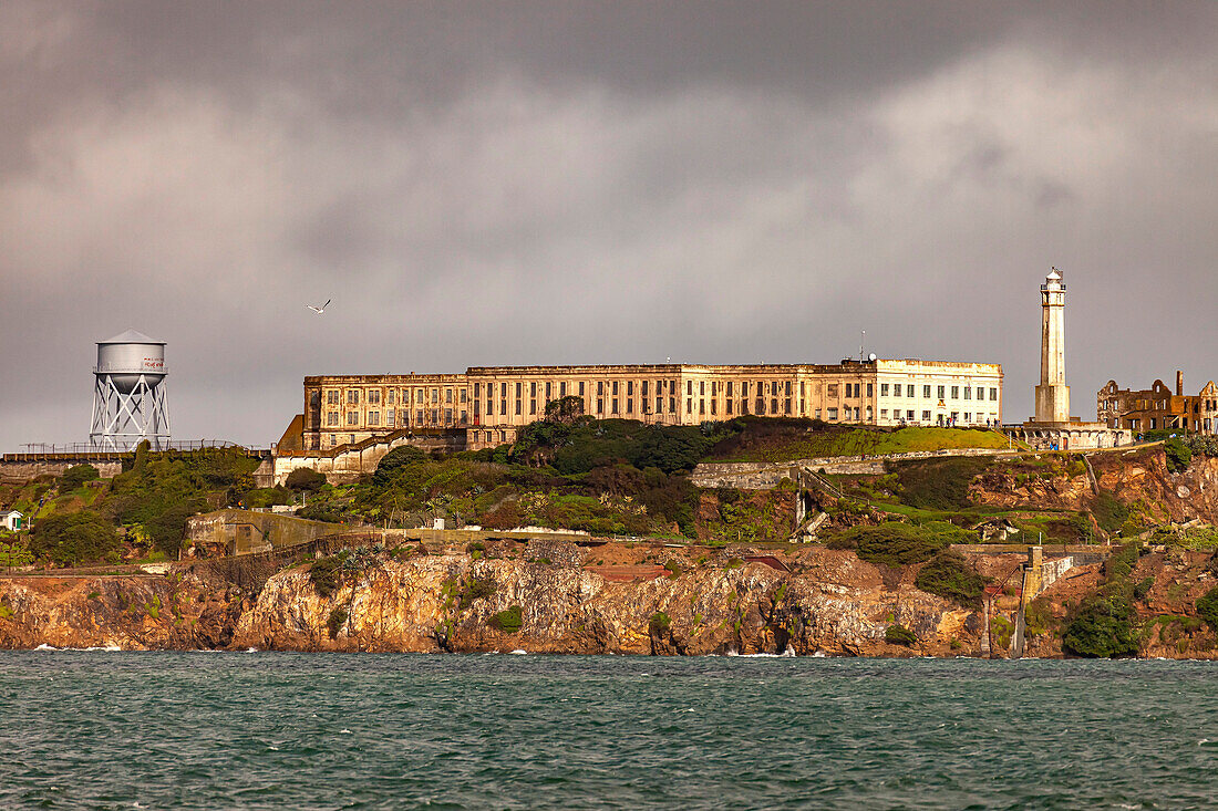 Das ehemalige Gefängnis auf der Insel Alcatraz, San Francisco, Kalifornien, Vereinigte Staaten von Amerika, USA
