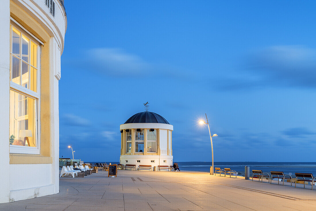 Music pavilion on the beach promenade, Borkum Island, Lower Saxony, Germany