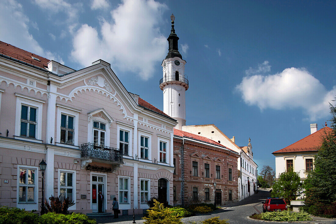 Fire Tower and Citizens'39; Mansions at Castle District of Veszprém, Veszprém County, Hungary