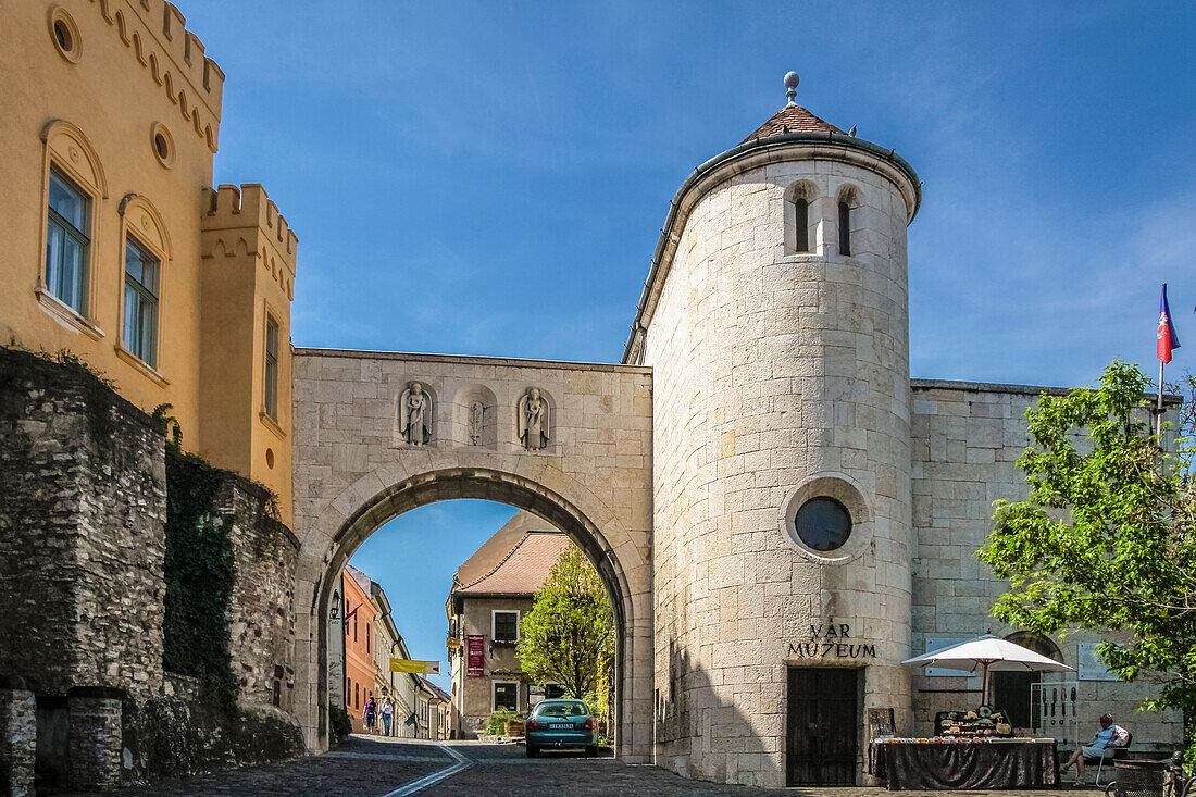 Castle Gate (Hero's Gate) at the entrance to the Castle District of Veszprém, Veszprém County, Hungary
