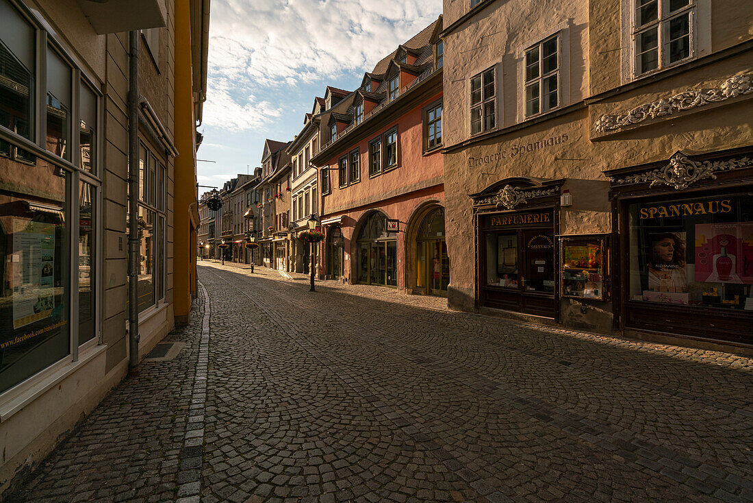 Altstadt mit schönen Bürgerhäusern in Naumburg/Saale an der Straße der Romanik, Burgenlandkreis, Sachsen-Anhalt, Deutschland