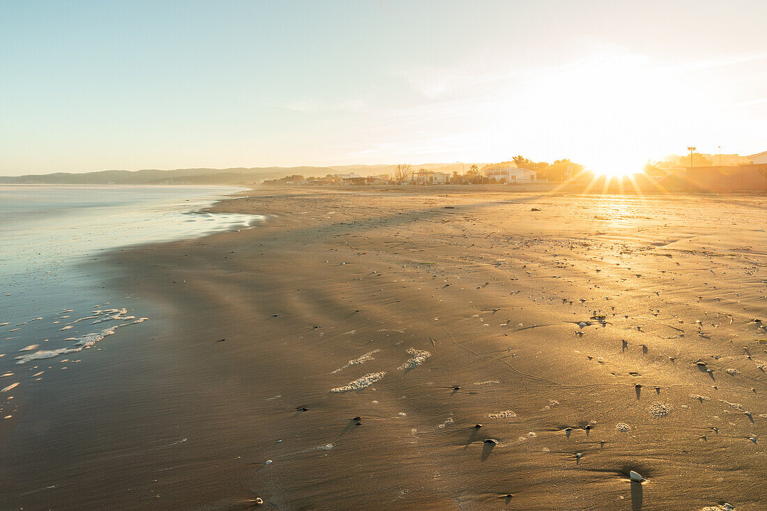 Sunrise at Vieste Beach, Gallipoli, Apulia, Pulgia, Italy, Europe