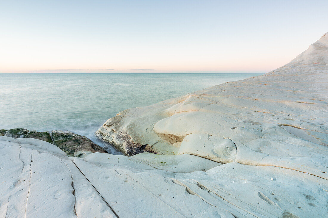 Der weiße Strand von Scala dei Turchi, Realmonte, Agrigent, Sizilien, Italien, Europa