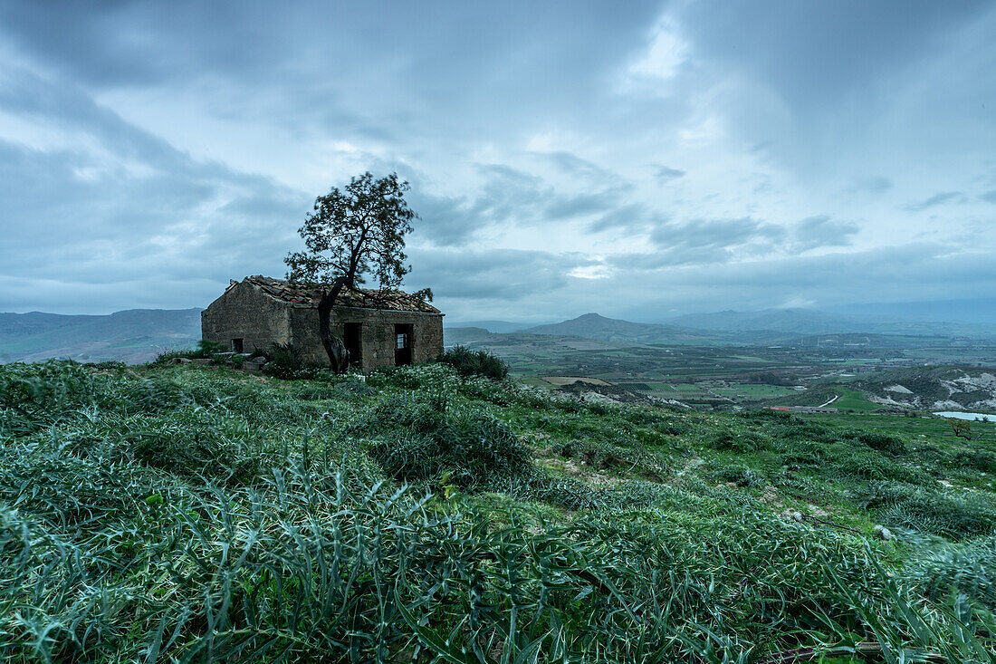 Landscape at Regalbuto, Enna, Sicily, Italy, Europe
