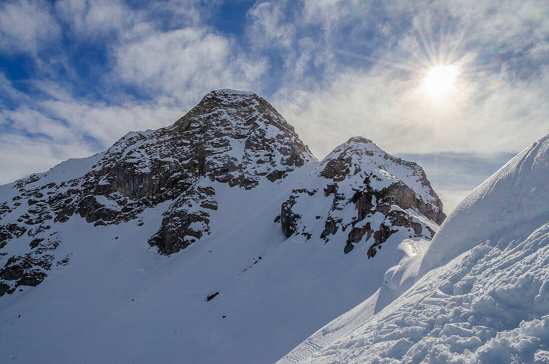 Blick vom Gamsfuß zum Heiterberg, Kleinwalsertal, Allgäu, Vorarlberg, Österreich