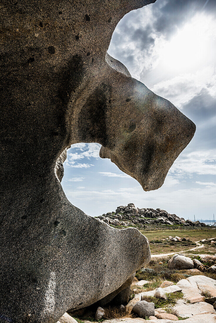 Granitfelsen, Tafoni, Lavezzi Inseln, Îles Lavezzi, Bonifacio, Corse-du-Sud, Korsika, Frankreich