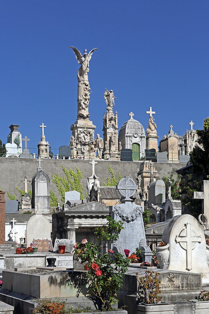 Friedhof auf dem Colline du chateau, Nizza, Alpes-Maritimes, Provence-Alpes-Côte d'Azur, Frankreich