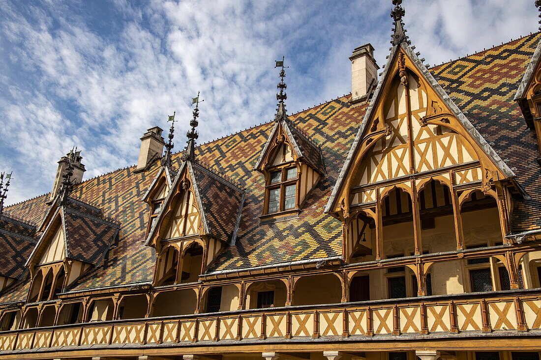 Hôtel-Dieu de Beaune (Hospices de Beaune), Beaune, Côte-d'Or, Bourgogne-Franche-Comté, Frankreich, Europa