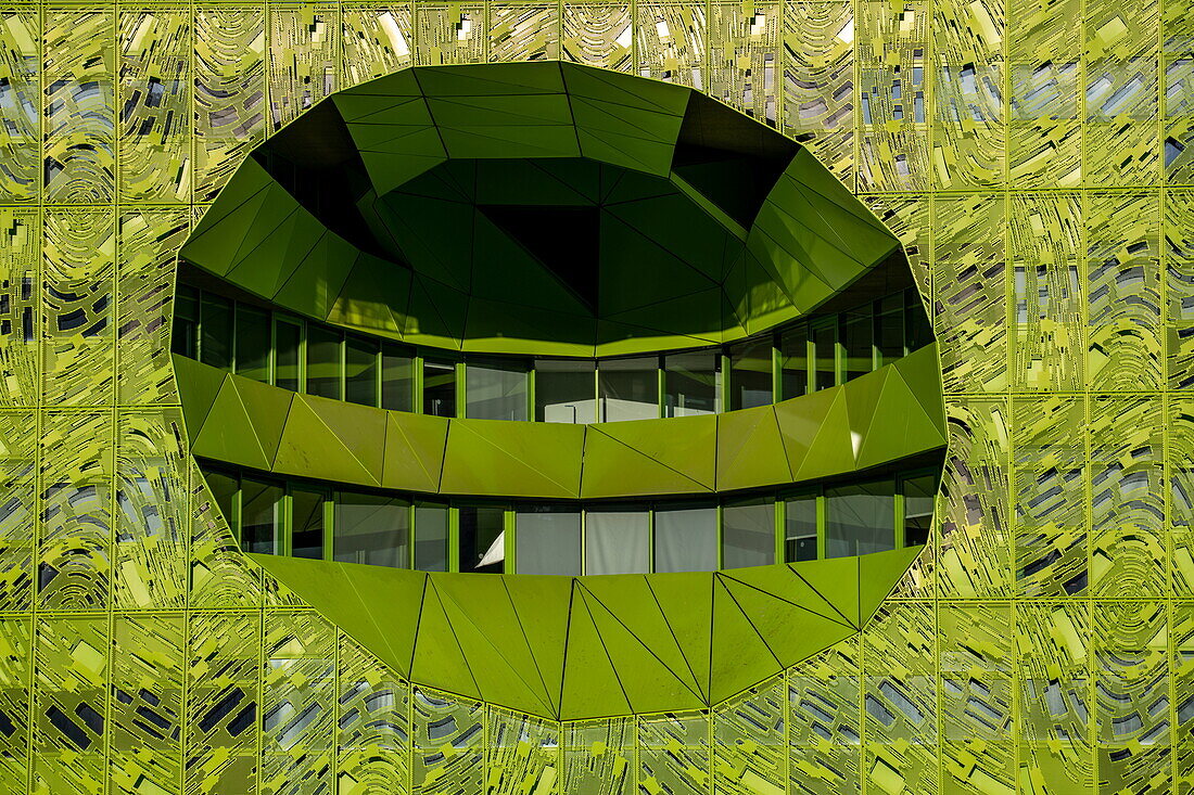 Euronews TV building by architects Jakob MacFarlane next to the Saône river in the Confluence district, Lyon, Lyon, Rhône, France, Europe