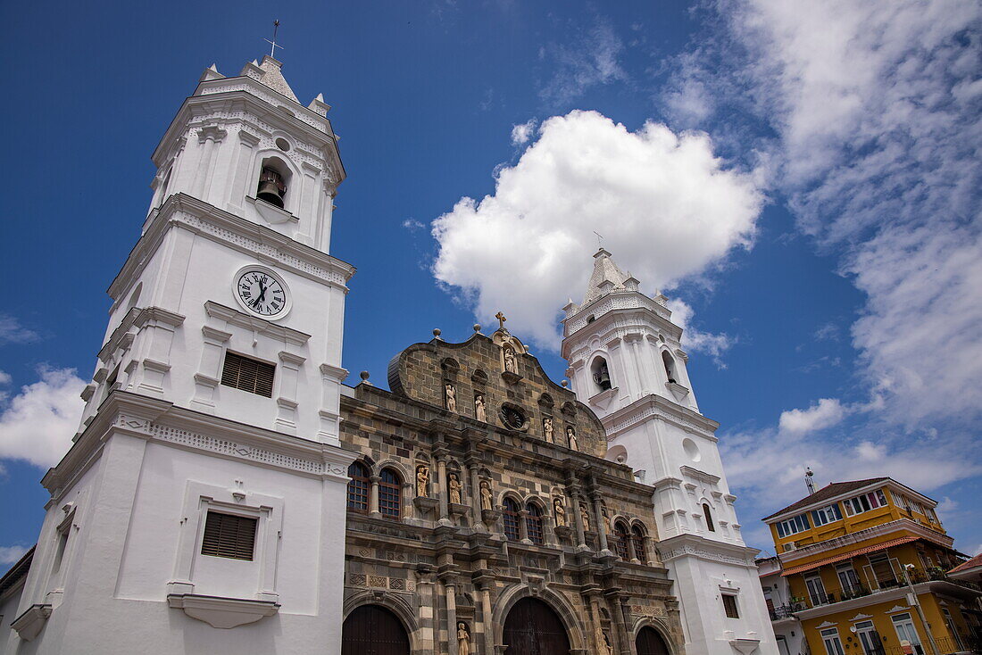 Exterior view of the Metropolitan Cathedral in Casco Viejo Old Town, Panama City, Panama, Panama, Central America
