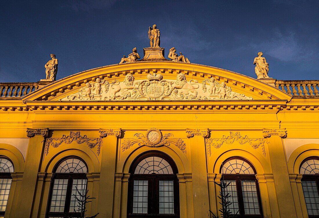 Orangery Castle in the Karlsaue, detail, Kassel, Hesse, Germany