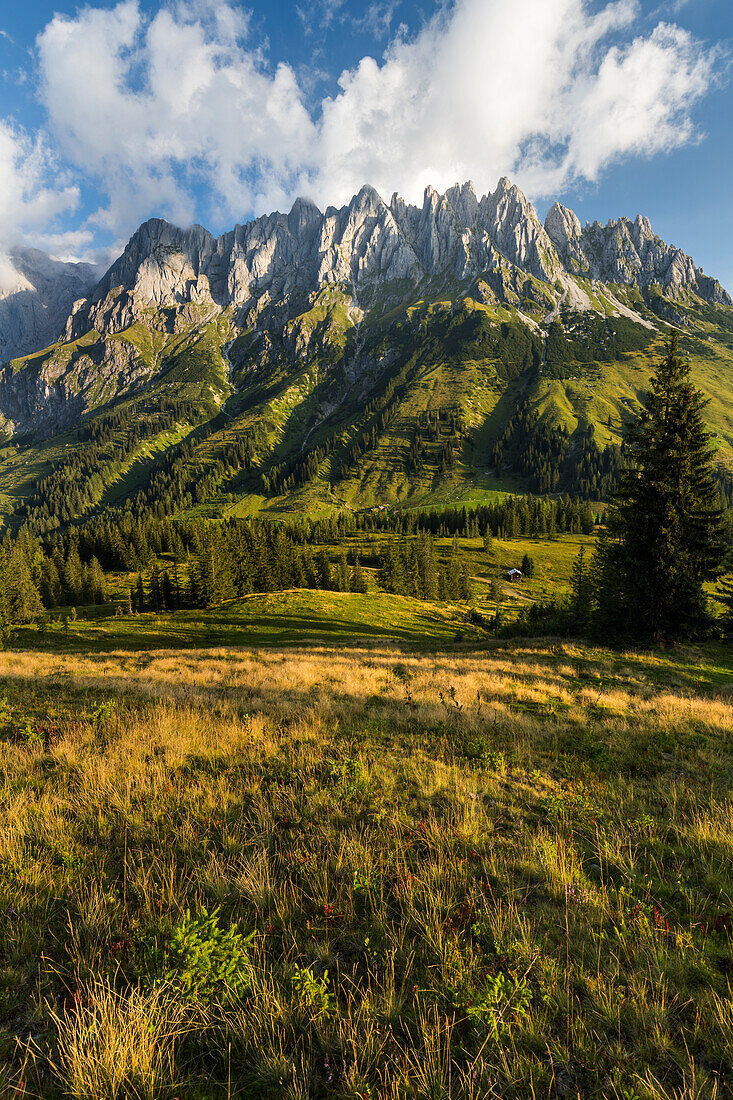 View of the Mandlwand from the Hochkeil, Hochkönig, Salzburg, Austria