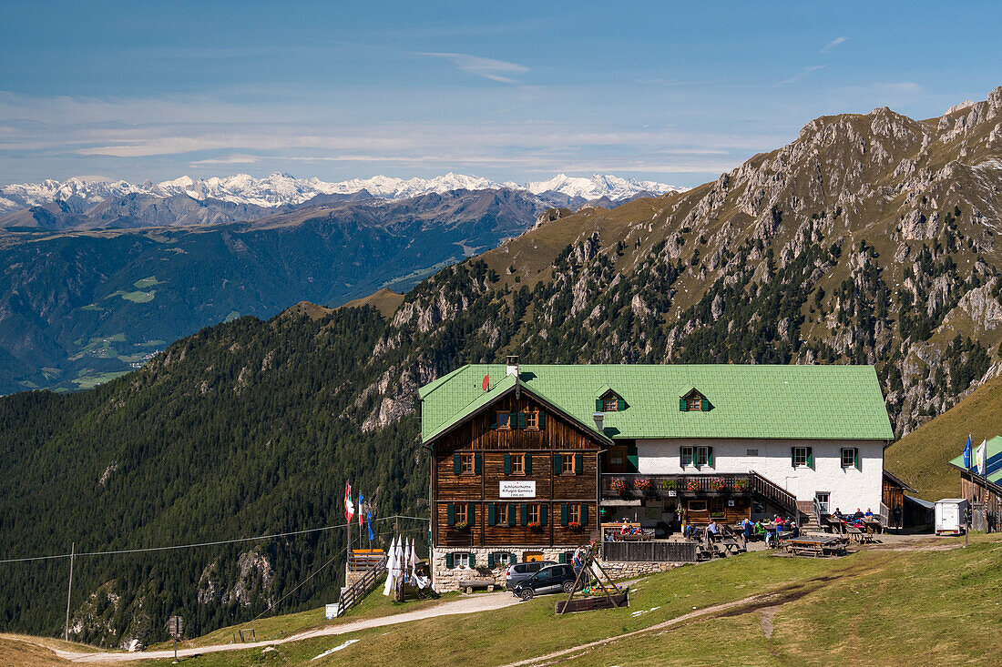 Schlueterhütte, Funes Valley, Dolomites, South Tyrol, Italy, Europe