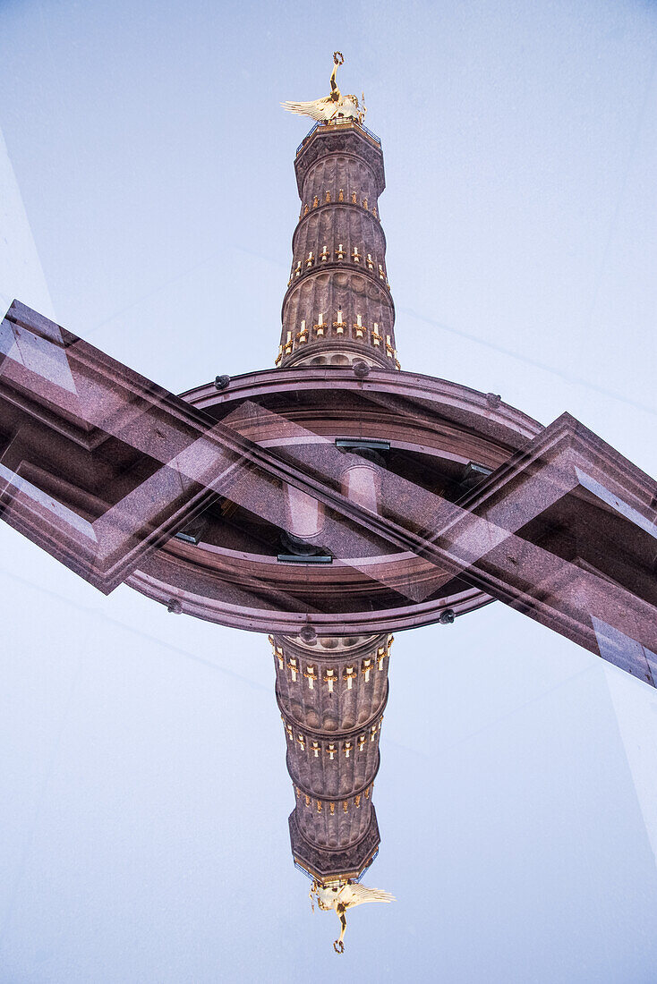 Doppelbelichtung, Brandenburger Tor in Berlin, Deutschland