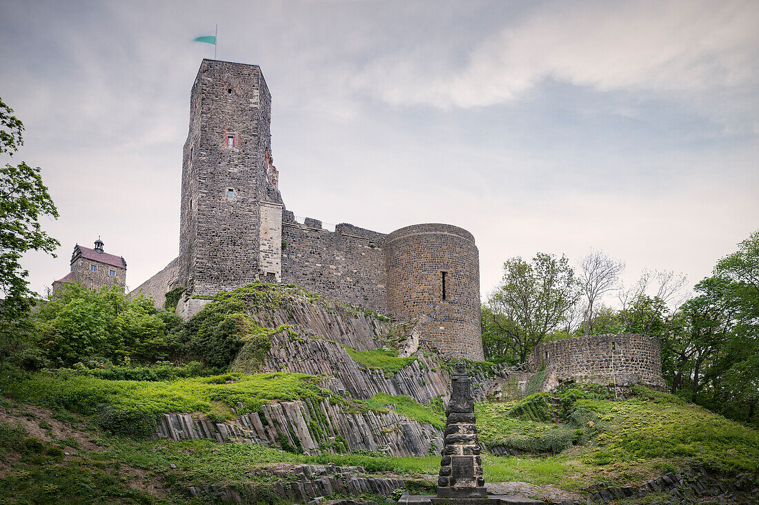 Burg in Stolpen, Kleinstadt in Sachsen, Landkreis Sächsische Schweiz-Osterzgebirge, Sachsen, Deutschland, Europa