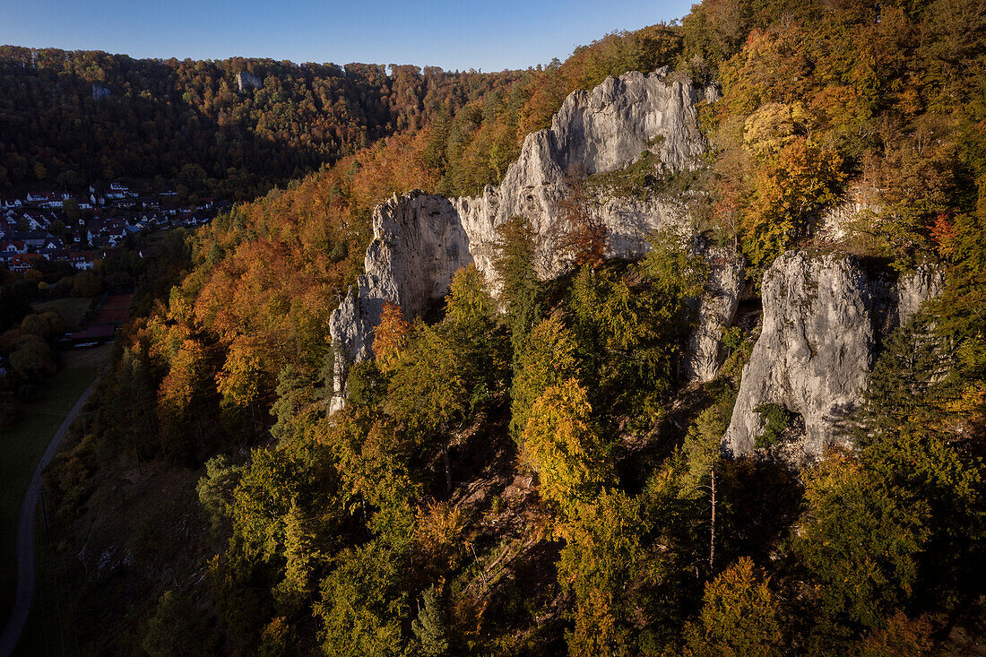 Ice age cave Geissenklösterle near Blaubeuren, Alb-Donau-Kreis, Baden-Württemberg, Germany