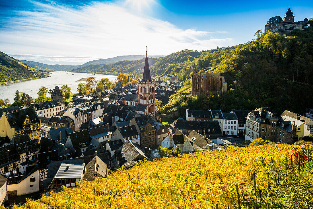 Bacharach, Oberes Mittelrheintal, UNESCO Weltkulturerbe, Rhein, Rheinland-Pfalz, Deutschland