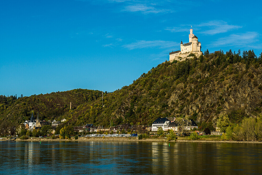 Marksburg, Braubach, Oberes Mittelrheintal, UNESCO Weltkulturerbe, Rhein, Rheinland-Pfalz, Deutschland