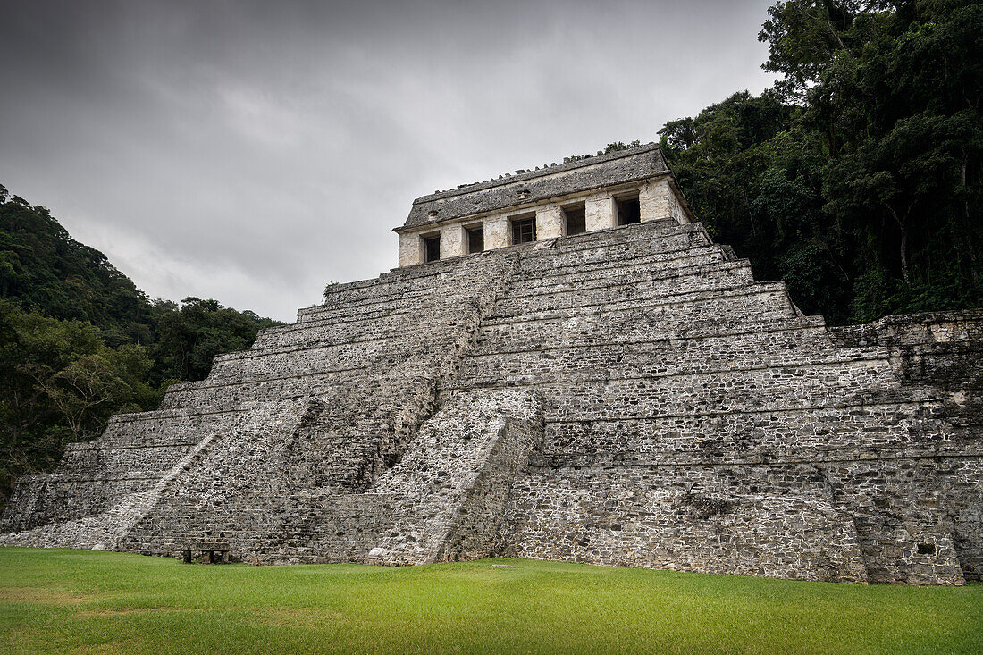 Temple of the Inscriptions (Templo de las Inscripciones), Archaeological Zone of Palenque, Maya Metropolis, Chiapas, Mexico, North America, Latin America, UNESCO World Heritage