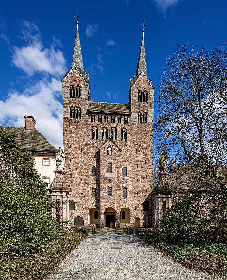 Westwork of the former Benedictine monastery Corvey, Höxter, North Rhine-Westphalia