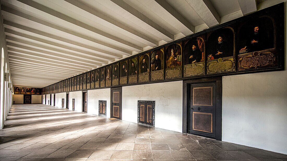 Gallery of the Corvey Abbots, Corvey Castle, Höxter, North Rhine-Westphalia, Germany