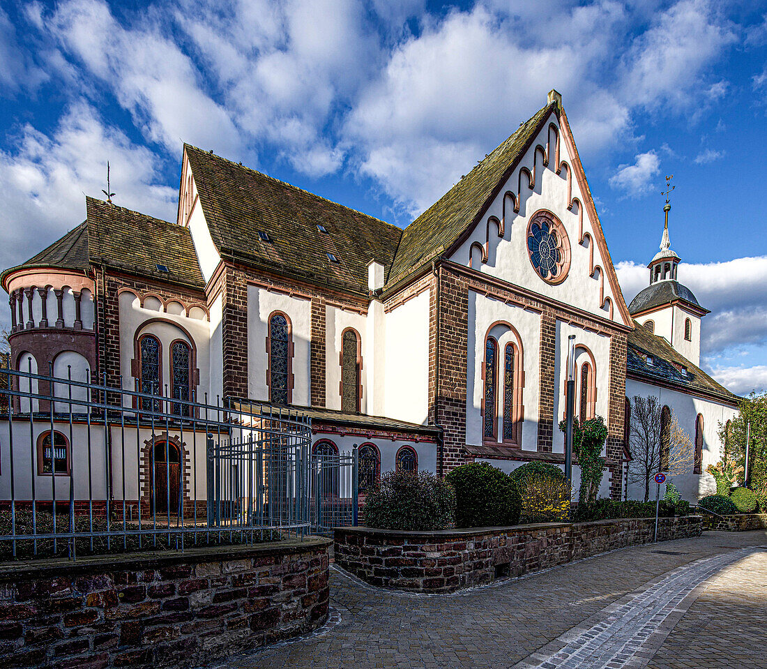 Parish Church of St. Nikolai in the evening light, Höxter, North Rhine-Westphalia, Germany