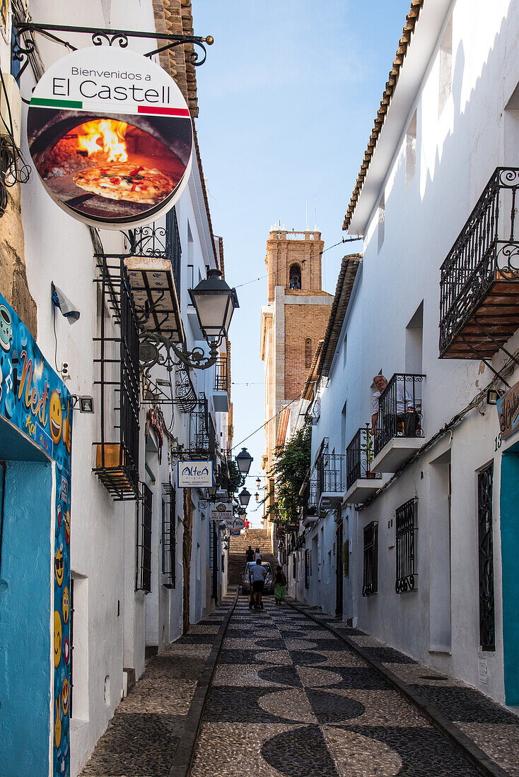 Altea's old town streets at Kirchberg,Costa Blanca, Spain