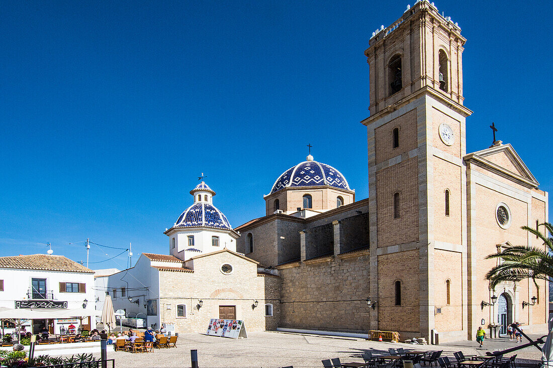 Altea Kirche Nuestra Senora de Consuleo, eine der schönsten Kirchen an der Costa Blanca, Spanien