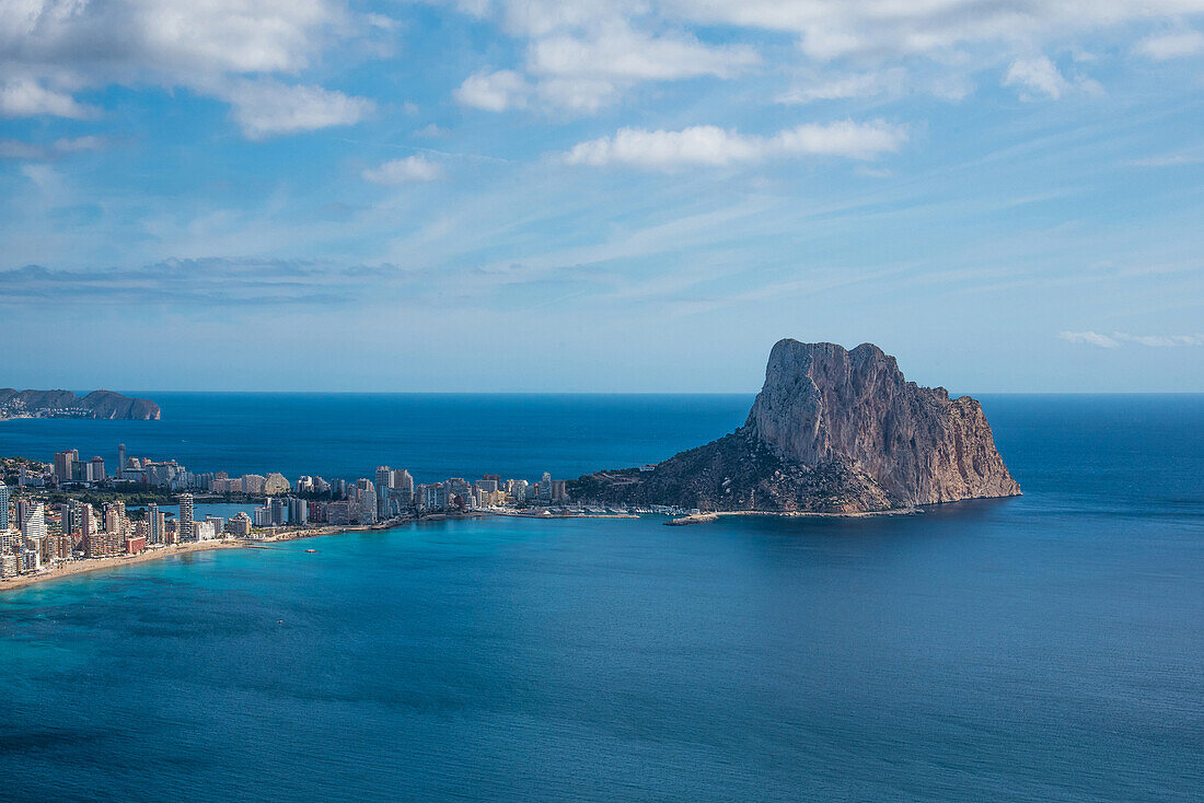 Calpe, the pearl of the Costa Blanca, bay with Penon de Ifach, Spain