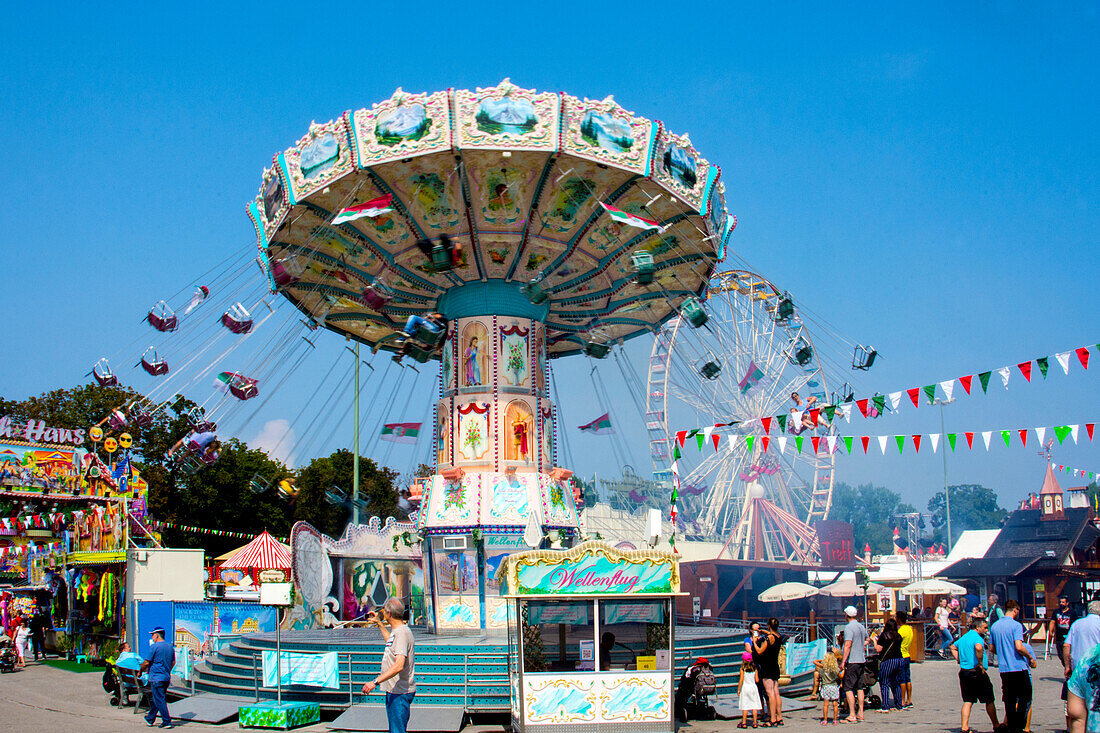 Augsburg Volksfest Plärrer, Bayern, Deutschland