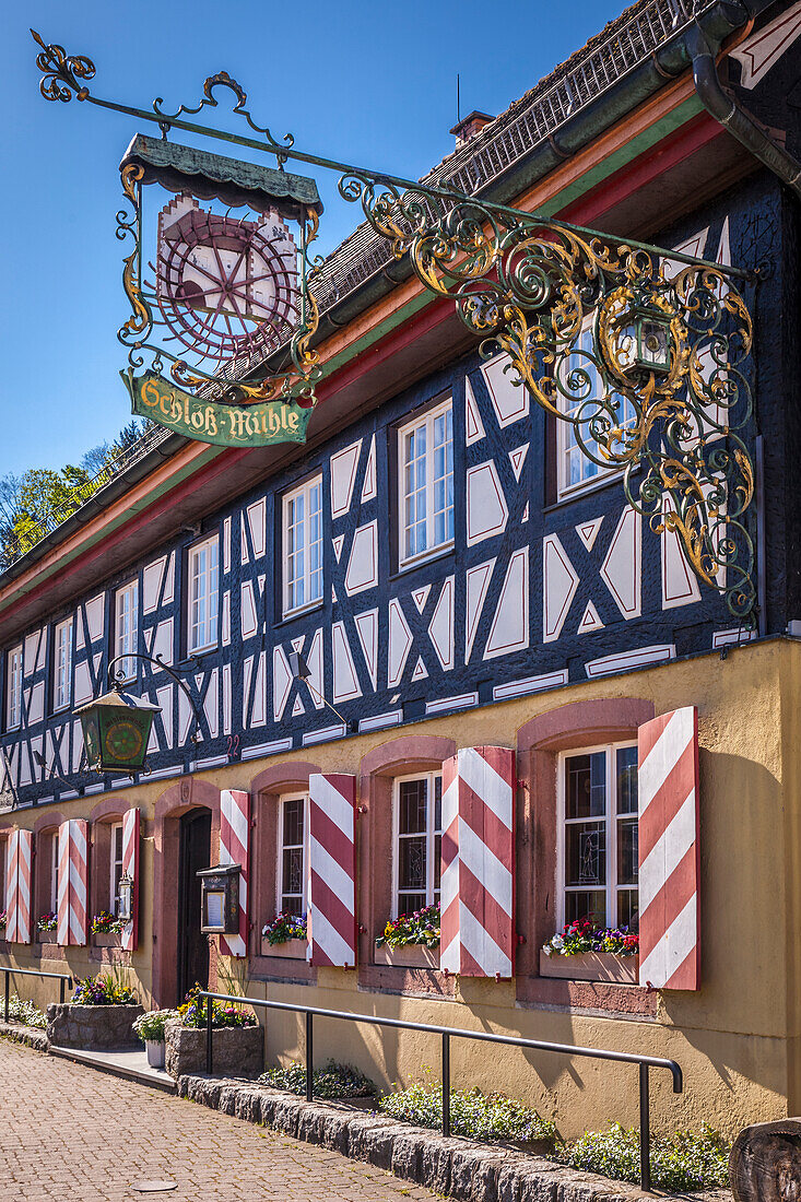 Historic Gasthof Schlossmühle in Glottertal, Black Forest, Baden-Württemberg, Germany