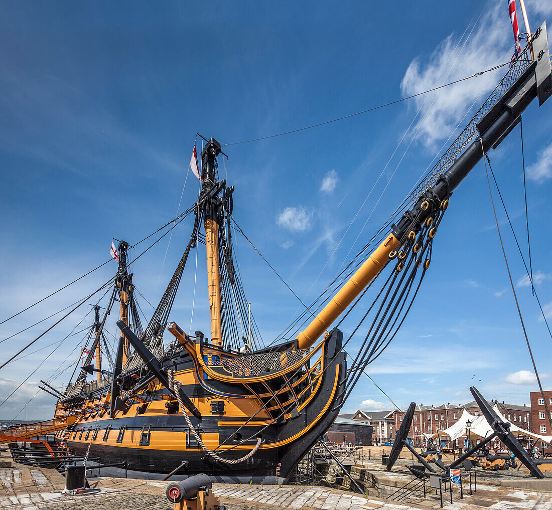 HMS Victory in Portsmouth Harbour, Hampshire, England